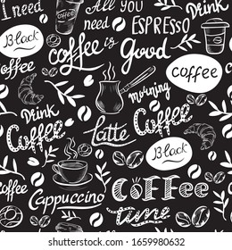 Huge Set Different Hand Drawn Coffee Stock Vector (Royalty Free) 1277589532