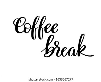 Coffee drink lettering. Hand drawn writing. Design element. Isolated on white background.