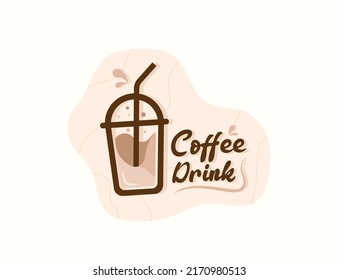 Coffee drink logo design template