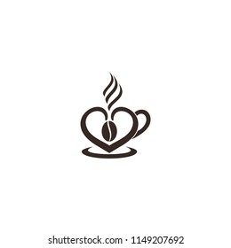 Coffee drink logo design vector template