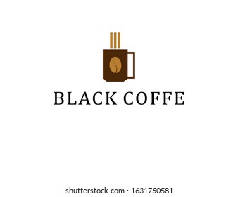 Coffee drink logo icon, simple minimalist icon