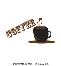 coffee drink logo simple color vector design