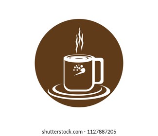 coffee drink logo template vector illustration