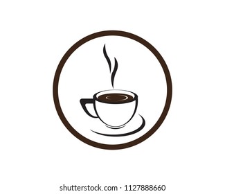 coffee drink logo template vector illustration
