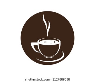 coffee drink logo template vector illustration