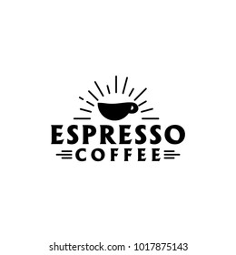 Coffee drink logo vector