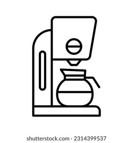 Coffee drink machine icon. Coffee maker isolated white background. Vector illustration