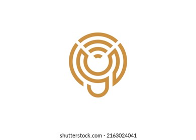 Coffee Drink Monoline Logo Vektor