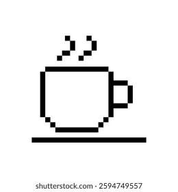 coffee drink pixel icon vector design in trendy style