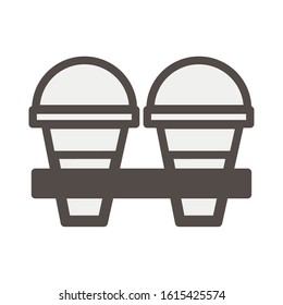 coffee drink in plastic container isolated icon vector illustration design