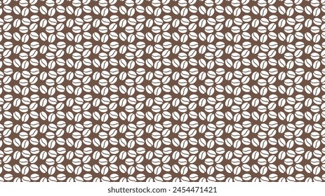 Patrón de Vector sin costura de la bebida de café, diseño para la decoración de la cafetería, impresión textil, Fondo de pantalla, embalaje. Granos de café