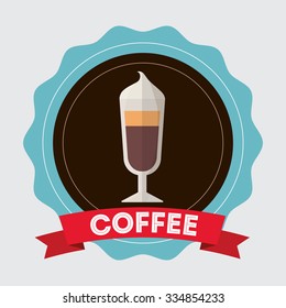 Coffee drink shop design, vector illustration eps10