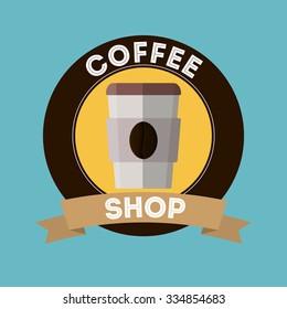 Coffee drink shop design, vector illustration eps10