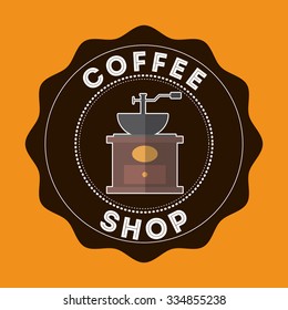 Coffee drink shop design, vector illustration eps10