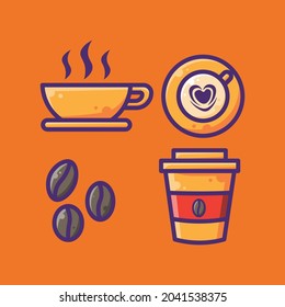 coffee drink simple bundle design
