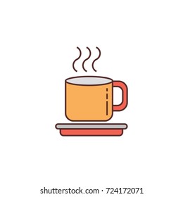 Coffee drink tea vector illustration logo icon