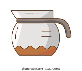 coffee drink in teapot icon vector illustration design
