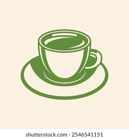 Bebida de café de moda arte lindo abstracto Ilustración vectorial colorido aplicado design.eps