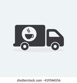 Coffee drink van deliver. 