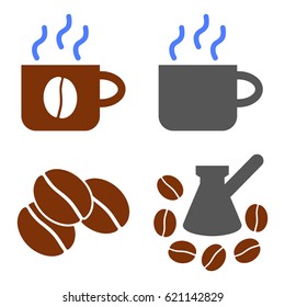 Coffee Drink vector pictogram kit. a flat illustration iconic design.