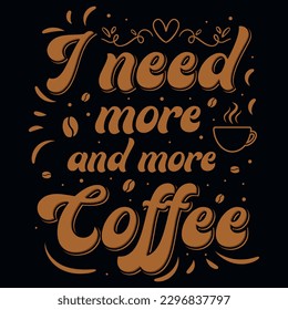 Diseño de camisetas para la tipografía para beber café 