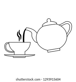 Coffee drinks concept in black and white