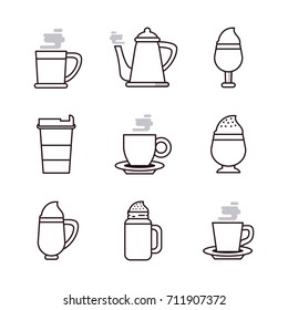 Coffee drinks icons