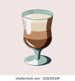 Coffee drinks latte isolated vector illustration 10ESP