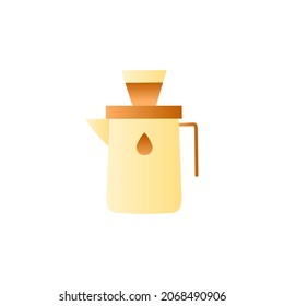 coffee drip glass icon in gradient color, isolated on white 