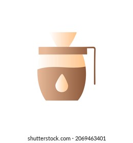 coffee drip glass icon in gradient color, isolated on white 