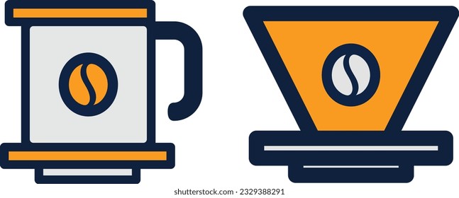 Coffee Drip Icon, Illustration, hand drawn