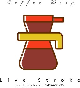 Coffee Drip Icon For Coffee Shop, For Website, Brochure, Flyer, Infographic, Logo Coffee, Presentation