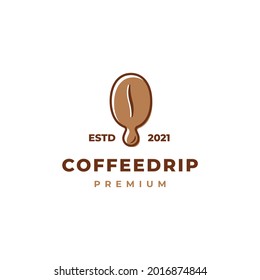 Coffee Drip Line Color Simple Fun Vintage Icon Illustration Logo Design