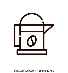 coffee drip maker line design vector illustration