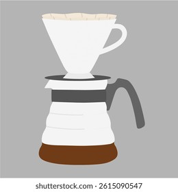 coffee drip vector illustration, graphic