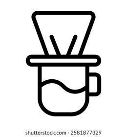 Coffee Dripper Icon for Cafe Coffee Restaurant