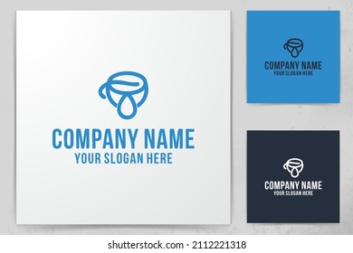 coffee and drop liquid logo design inspiration