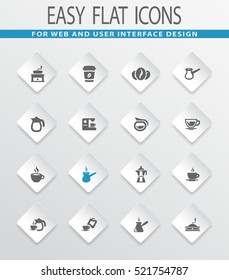 Coffee easy flat web icons for user interface design