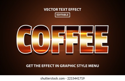 Coffee Editable Text Effect Style