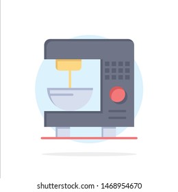 Coffee, Electric, Home, Machine Abstract Circle Background Flat color Icon. Vector Icon Template background