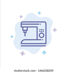 Coffee, Electric, Home, Machine Blue Icon on Abstract Cloud Background