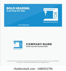 Coffee, Electric, Home, Machine SOlid Icon Website Banner and Business Logo Template. Vector Icon Template background