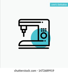 Coffee, Electric, Home, Machine turquoise highlight circle point Vector icon