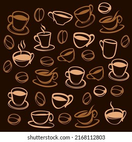 Coffee Element design hand-drawn style suitable for your design or background menu. available vector file EPS8