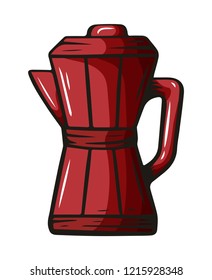 Coffee element, hand drawn sketch of drink for cafe menu, restaurant posters, banners or postcards. Vector