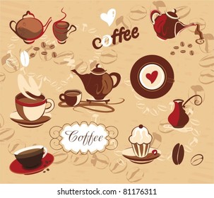 Coffee. Elements for design. Vector illustration.