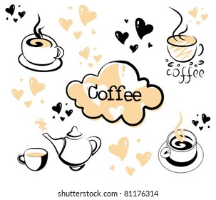 Coffee. Elements for design. Vector illustration.