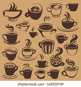 coffee elements or logos