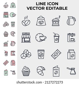 Coffee elements set icon symbol template for graphic and web design collection logo vector illustration