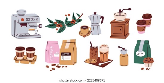 Coffee elements Vectors & Illustrations for Free Download